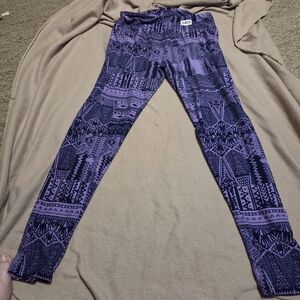 Purple Patterned Leggings
